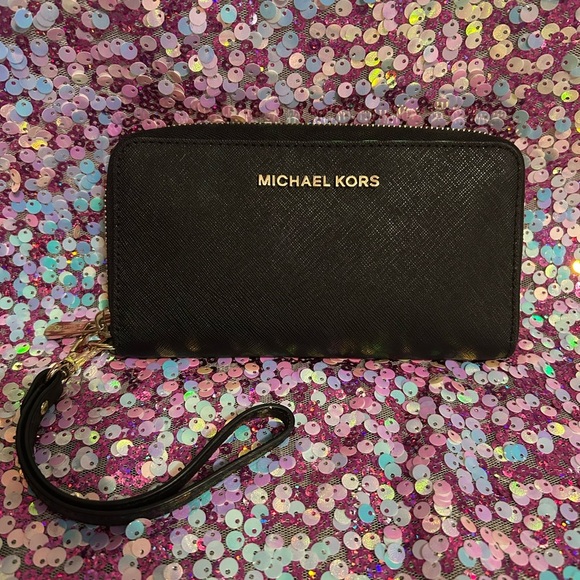 Michael Kors Black Wristlet Wallet
